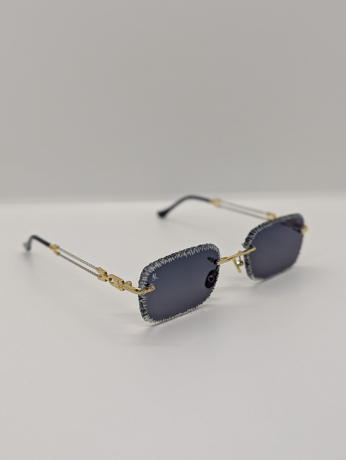 Revolux' Gold 18K Photochromique Blue/Dark Diamond Cut Iceđđ«đ·