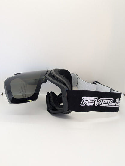 Masque haute vision aimanté + clips 2025 Full Black