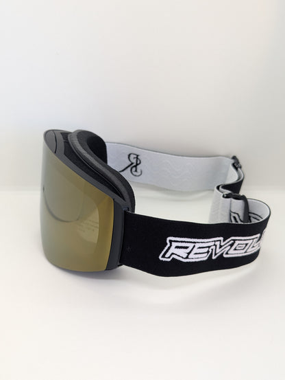 Masque haute vision aimanté + clips 2025 Black / Gold
