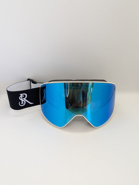 Masque haute vision 2025 White / Blue