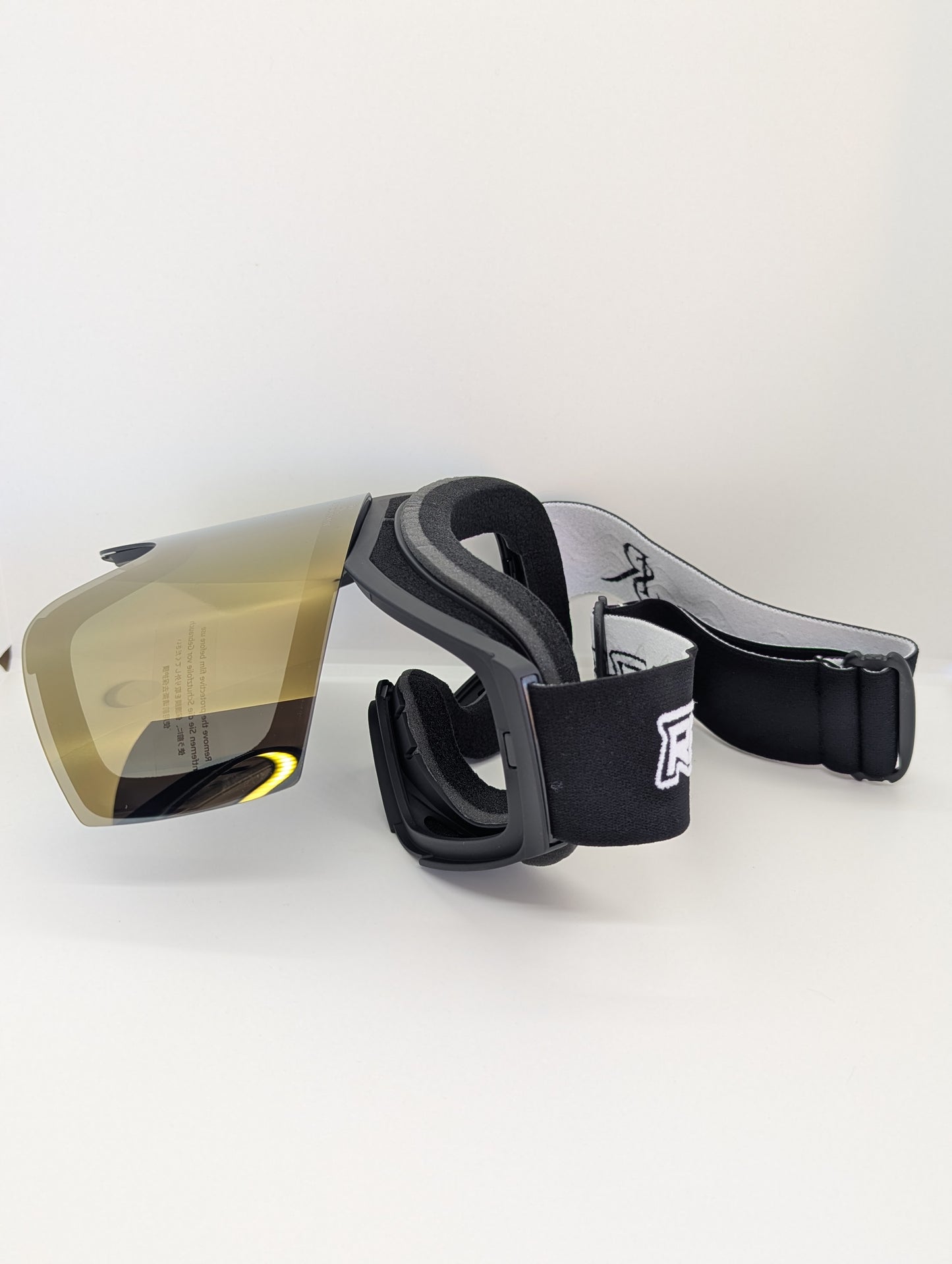 Masque haute vision aimanté + clips 2025 Black / Gold