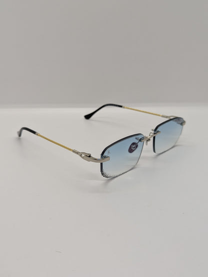 Cali Gold 18K Photochromique Blue/Dark Diamond Cut Ice💎🇫🇷