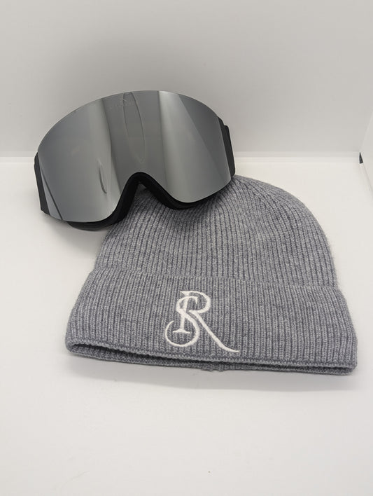 Pack hiver Masque aimanté Gris + bonnet RS offert 🎁