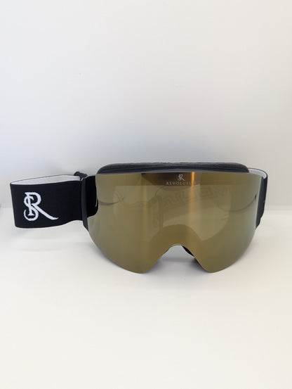 Masque haute vision aimanté + clips 2025 Black / Gold