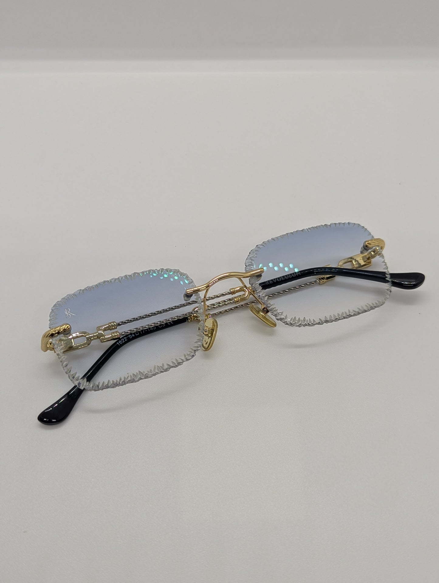 Revolux' Gold 18K Photochromique Blue/Dark Diamond Cut Ice💎🇫🇷